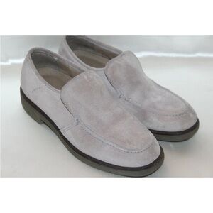 Hush Puppies Women's Suede Slip-On Loafers in Light Gray